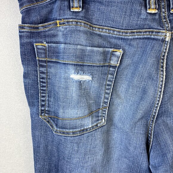 511 Tactical Skinny Jeans Men 38x32 Distressed Blue Stretch Denim Pants Workwear - Picture 12 of 16